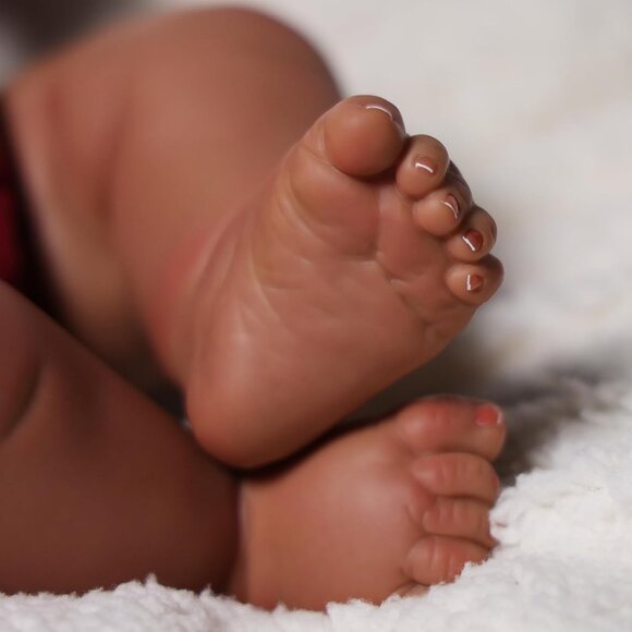 Reborn Baby Dolls Black 20 Inch Lifelike Soft Body Realistic Newborn Baby Doll - Picture 6 of 8